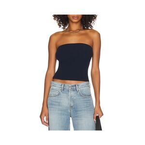 Grlfrnd 'Notin' Navy Rib Knit Tube Top Size XS